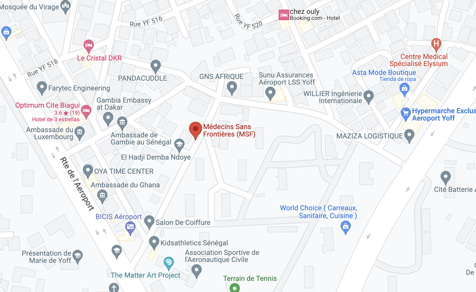 Map of OCBA MSF Buenos Aires office